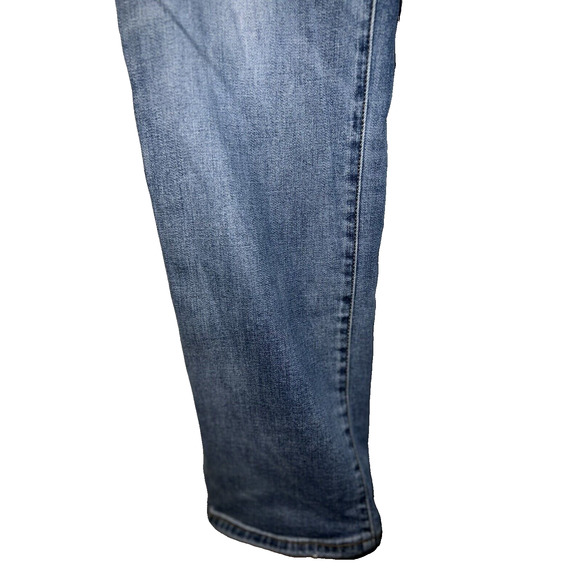 BCBG Max Azria Jeans Women's Size 32 Blue Cuffable Straight Leg Boyfriend Jean - Picture 4 of 8